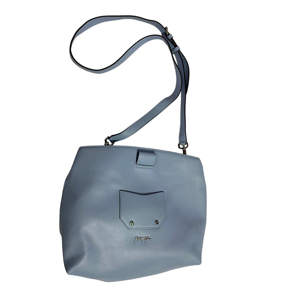 NASTY GAL Blue Handbag Zipper Satchel Shoulder Bag